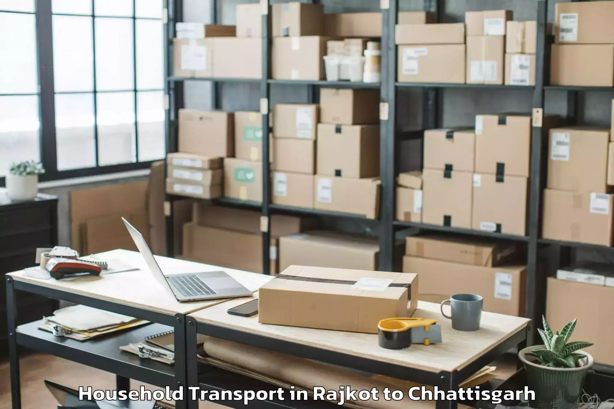 Professional Rajkot to Sonhat Household Transport